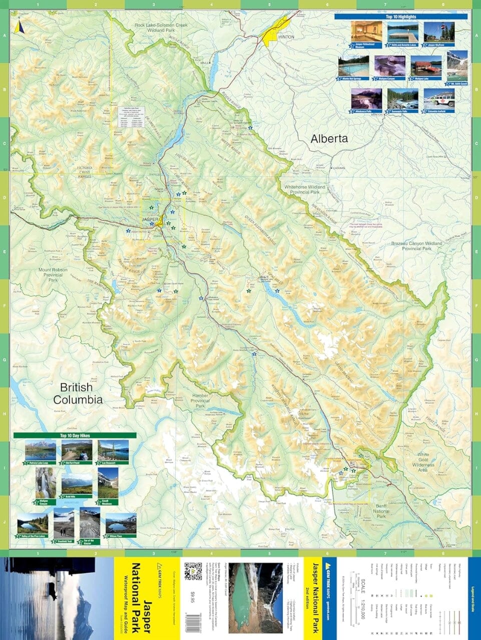 Carte de voyage & Guide - Jasper National Park (Alberta) | Gem Trek carte de voyage Gem Trek Publishing 