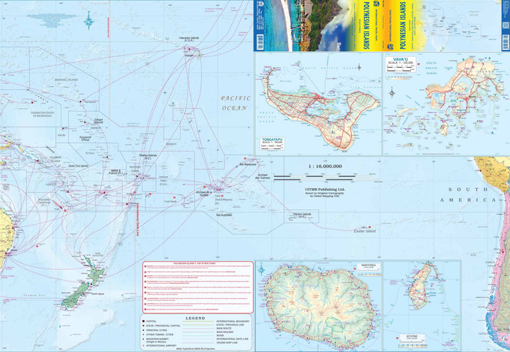 Carte de voyage - Iles polynésiennes | ITM carte pliée ITM 