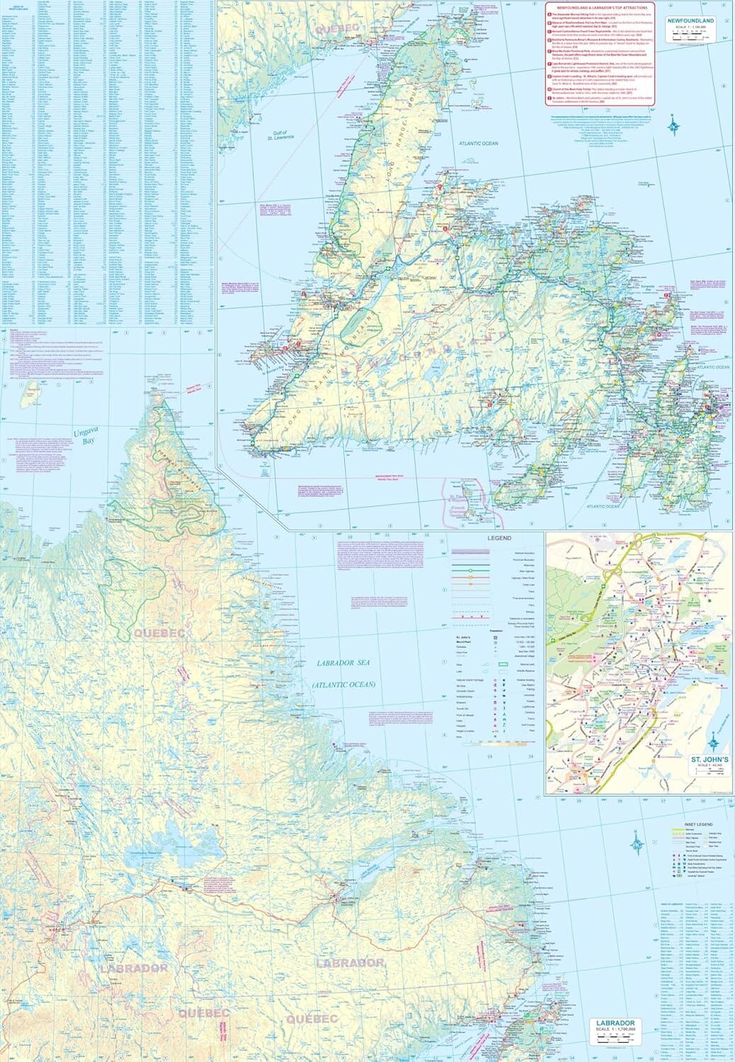 Carte de voyage imperméable - Canada Atlantique | ITM carte de voyage ITM 