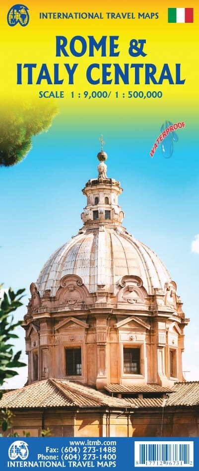 Carte de voyage - Italie Centrale & Plan de Rome | ITM carte pliée ITM 