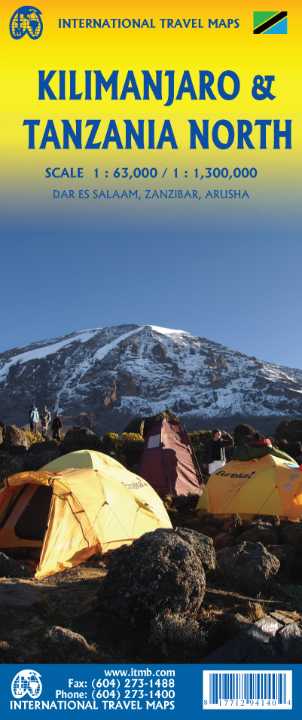 Carte de voyage - Kilimanjaro & Tanzanie Nord - Édition 2022| ITM carte de voyage ITM 