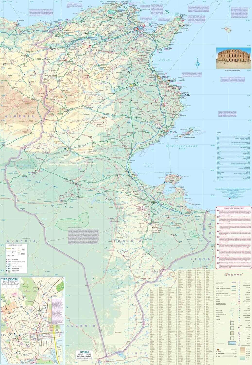Carte de voyage - Libye & Tunisie | ITM carte de voyage ITM 