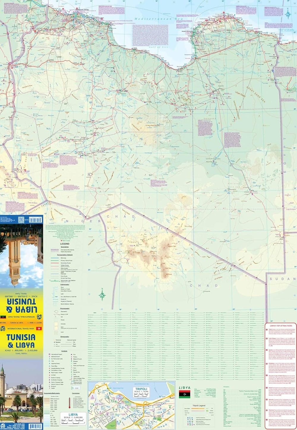 Carte de voyage - Libye & Tunisie | ITM carte de voyage ITM 