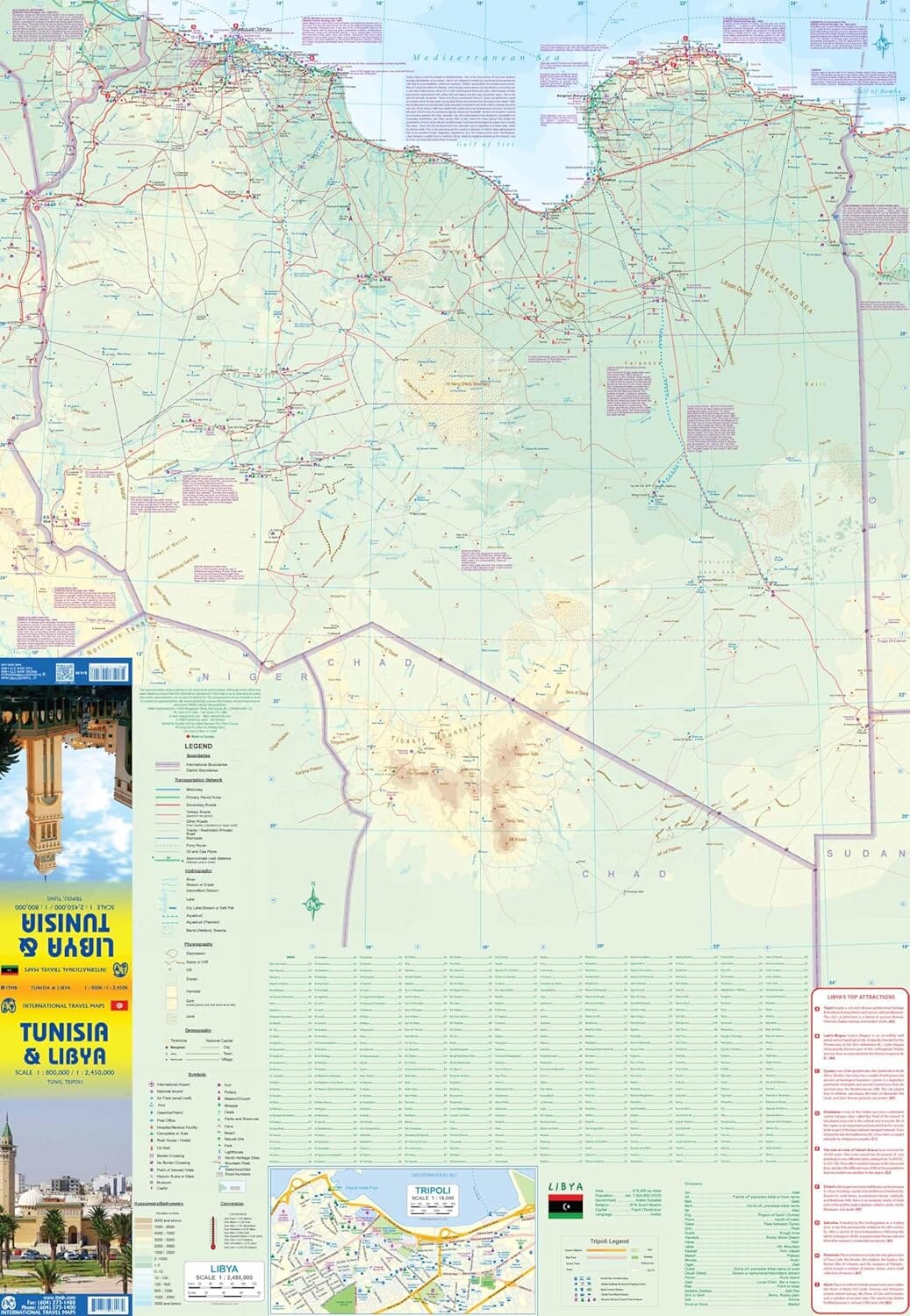 Carte de voyage - Libye & Tunisie | ITM carte de voyage ITM 