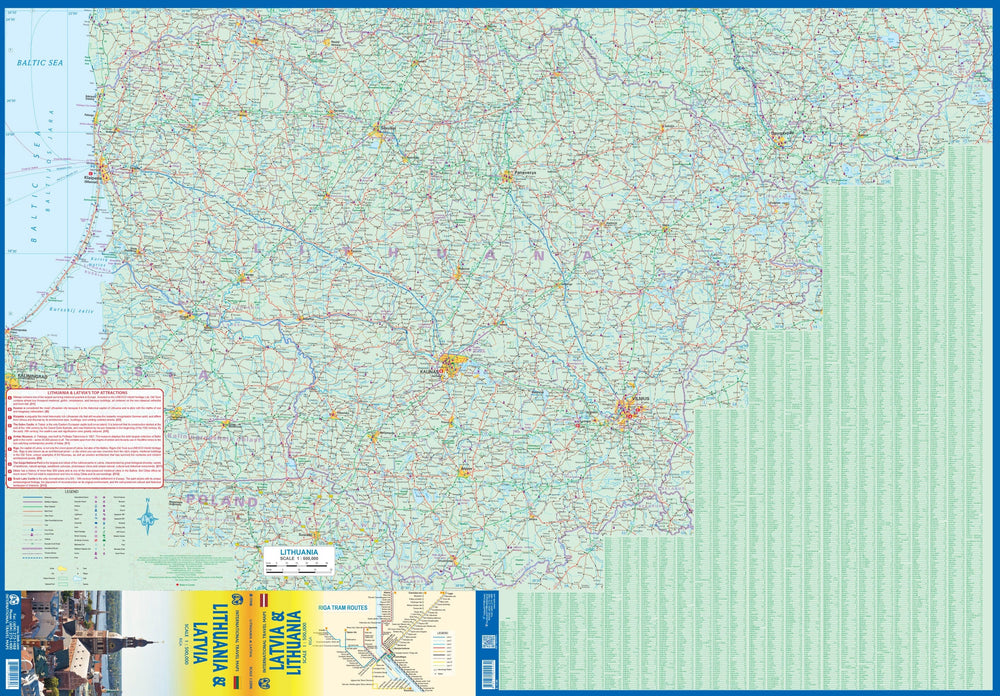 Carte de voyage - Lituanie & Lettonie | ITM carte pliée ITM 