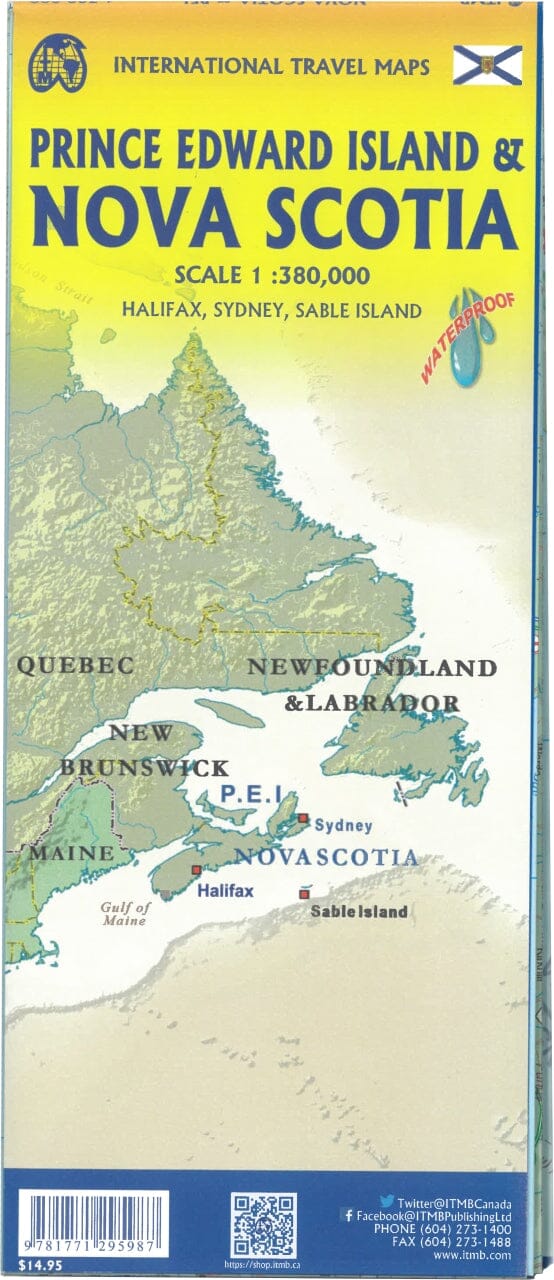 Carte de voyage - Nouvelle Ecosse & Ile du Prince Edouard (Canada) | ITM carte pliée ITM 