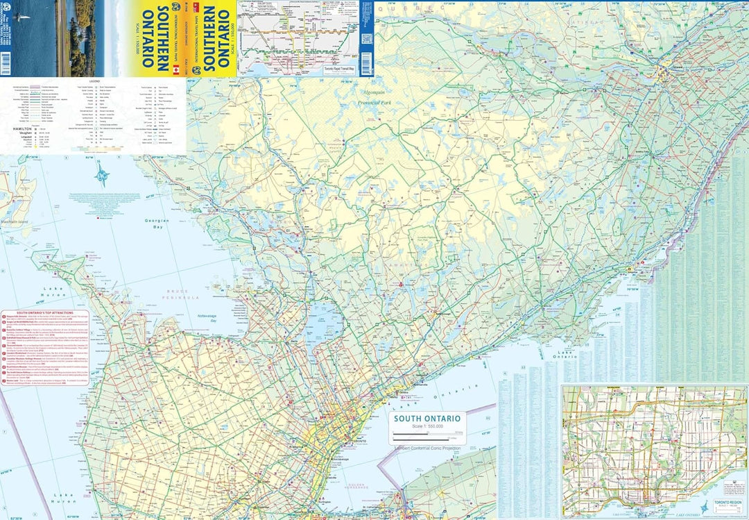 Carte de voyage - Ontario Sud (Canada) | ITM carte pliée ITM 