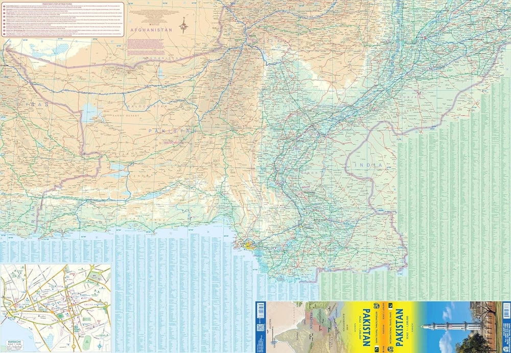 Carte de voyage - Pakistan | ITM carte pliée ITM 