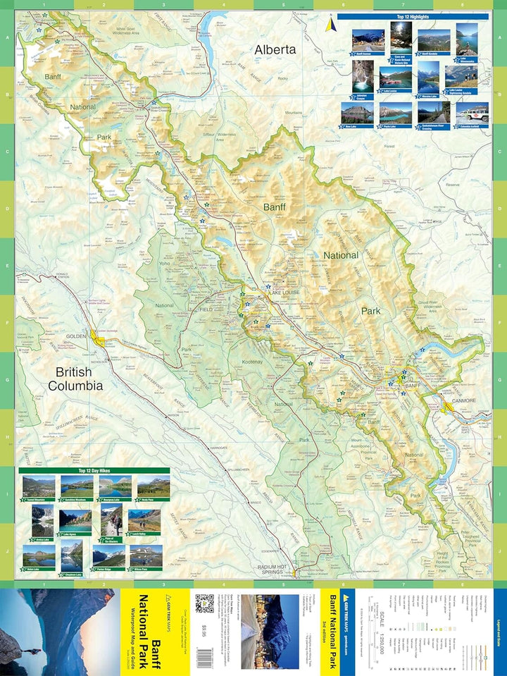 Carte de voyage - Parc National Banff | Gem Trek carte pliée Gem Trek Publishing 