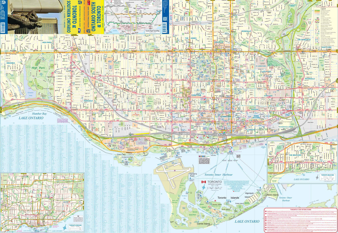 Carte de voyage - Plan de Toronto & Ontario Sud | ITM carte pliée ITM 