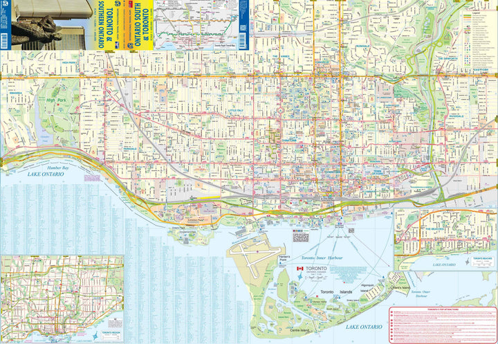 Carte de voyage - Plan de Toronto & Ontario Sud | ITM carte pliée ITM 