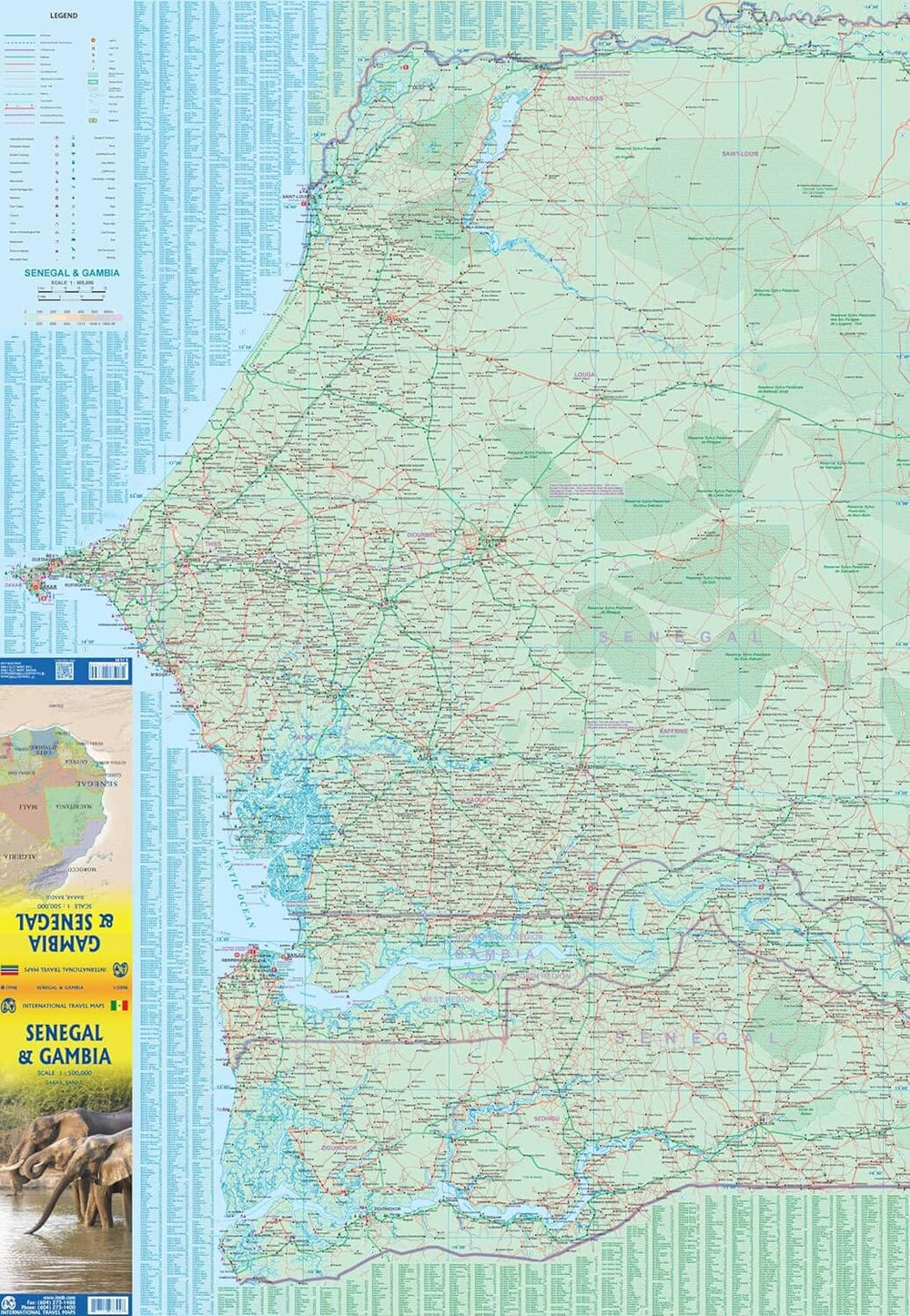 Carte de voyage - Sénégal et Gambie | ITM carte pliée ITM 