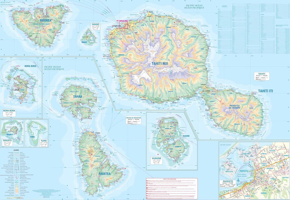 Carte de voyage - Tahiti & Polynésie Française | ITM carte pliée ITM 