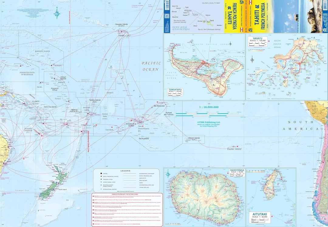 Carte de voyage - Tahiti & Polynésie Française | ITM carte pliée ITM 