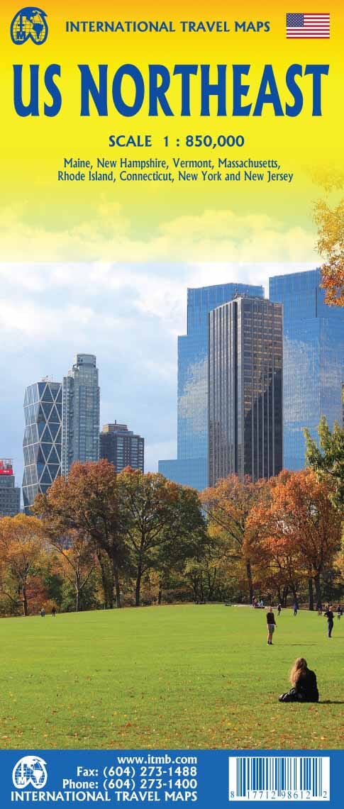 Carte de voyage - USA Nord-est | ITM carte pliée ITM 