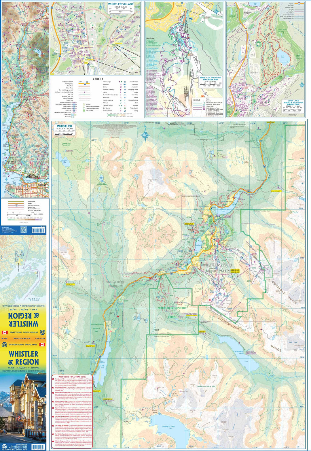 Carte de voyage - Whistler & région (Colombie Britannique) | ITM carte pliée ITM 