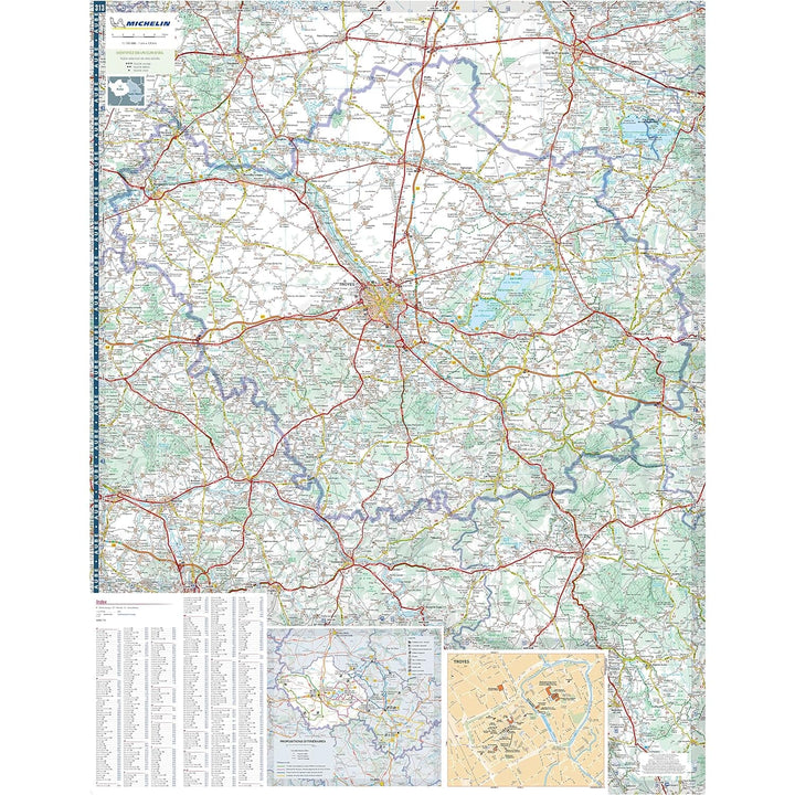 Carte départementale n° 313 - Aube & Haute-Marne | Michelin carte pliée Michelin 