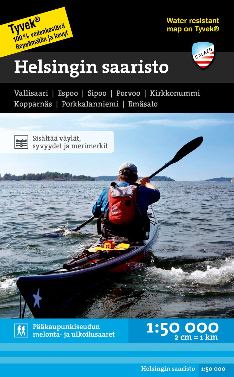 Carte des sports nautiques - Helsingin saaristo (Finlande) | Calazo carte pliée Calazo 