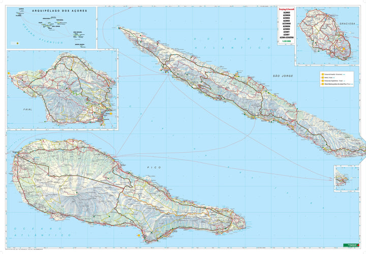 Carte détaillée - Açores | Freytag & Berndt carte pliée Freytag & Berndt 