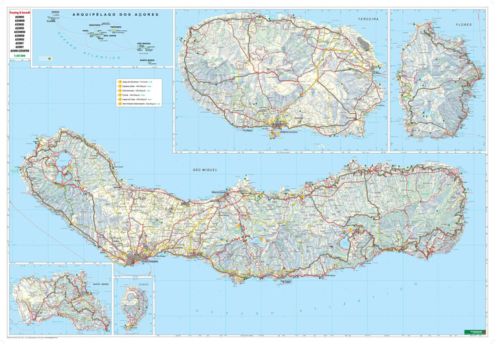 Carte détaillée - Açores | Freytag & Berndt carte pliée Freytag & Berndt 
