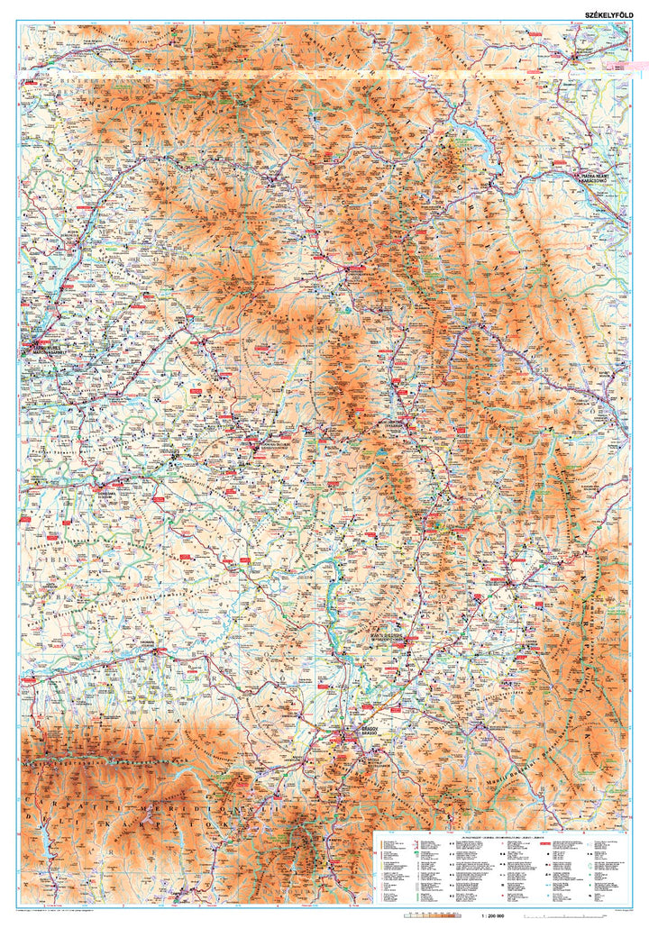 Carte détaillée - Transylvannie Sud-Est (Roumanie) | Gizi Map carte pliée Gizi Map 
