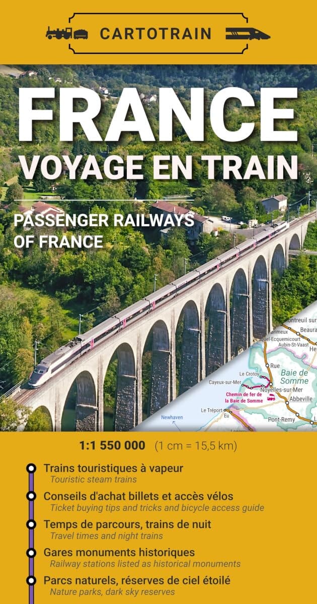 Carte - France : Voyage en train | Cartotrain carte pliée Cartotrain 