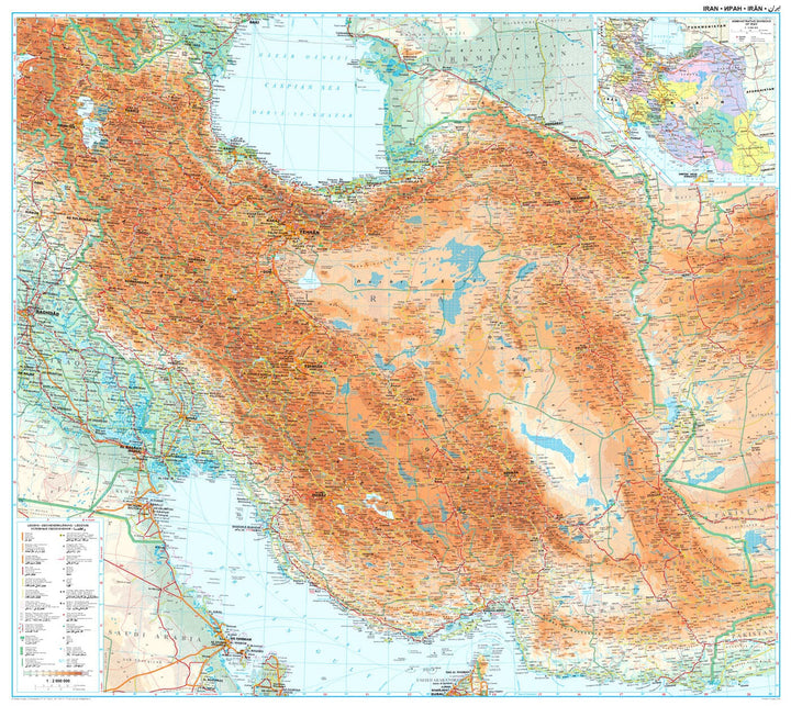 Carte géographique - Iran | Gizi Map carte pliée Gizi Map 