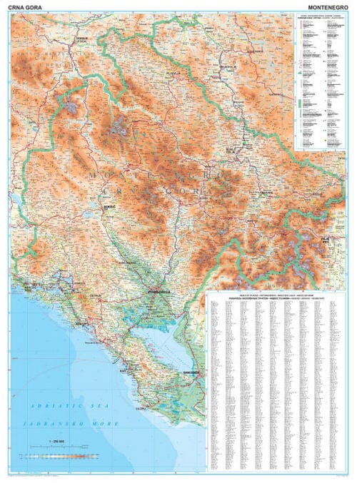 Carte géographique - Monténégro & Albanie Nord | Gizi Map carte pliée Gizi Map 