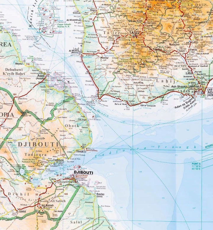 Carte géographique - Yemen, Golfe d'Aden | Gizi Map carte pliée Gizi Map 
