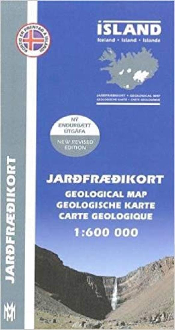 Carte géologique de l'Islande | Mal og menning carte pliée Mal og menning 