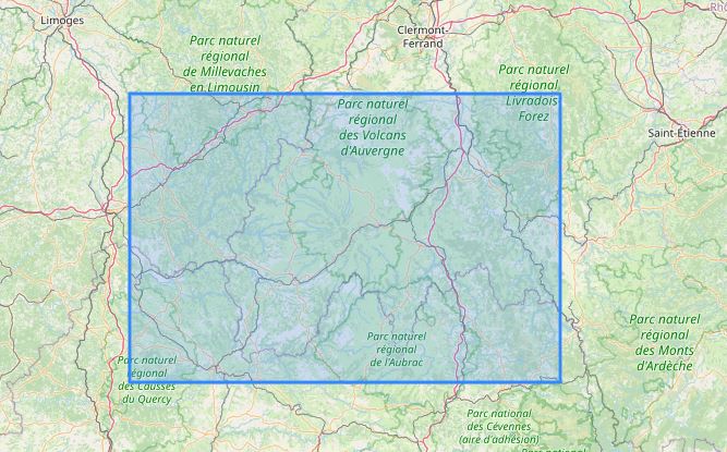 Carte murale en relief - Cantal - 61 cm x 41 cm | 3D Map carte relief 3D Map 