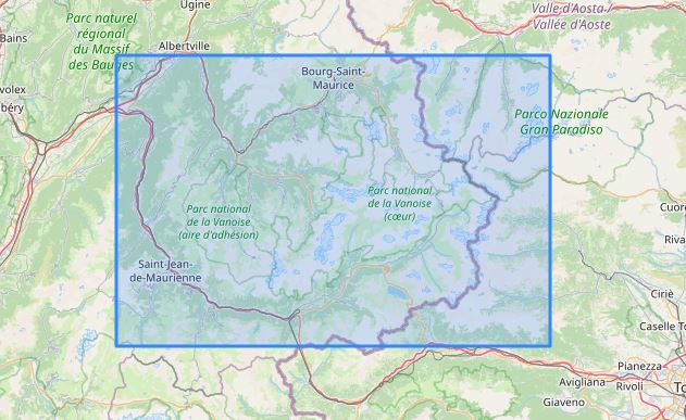 Carte murale en relief - La Vanoise - 61 cm x 41 cm | 3D Map carte relief 3D Map 