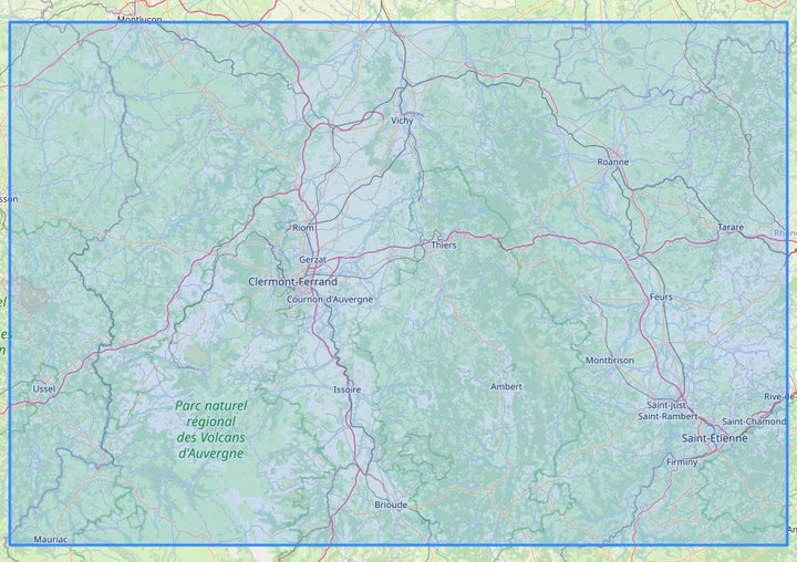 Carte murale en relief - Puy de Dôme - 61 cm x 41 cm | 3D Map carte relief 3D Map 