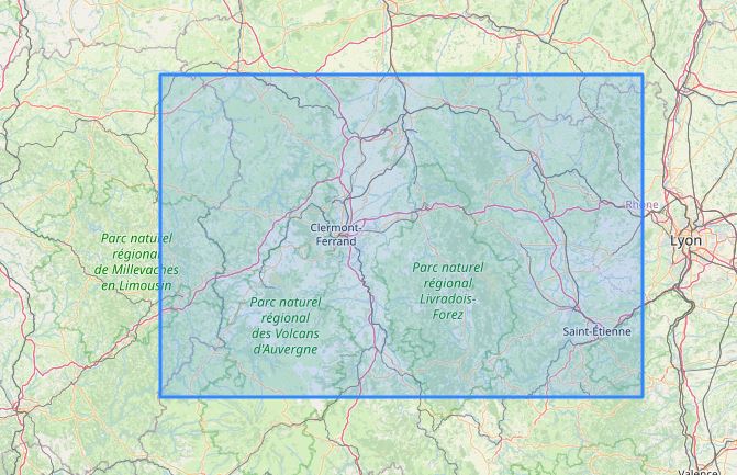 Carte murale en relief - Puy de Dôme - 61 cm x 41 cm | 3D Map carte relief 3D Map 