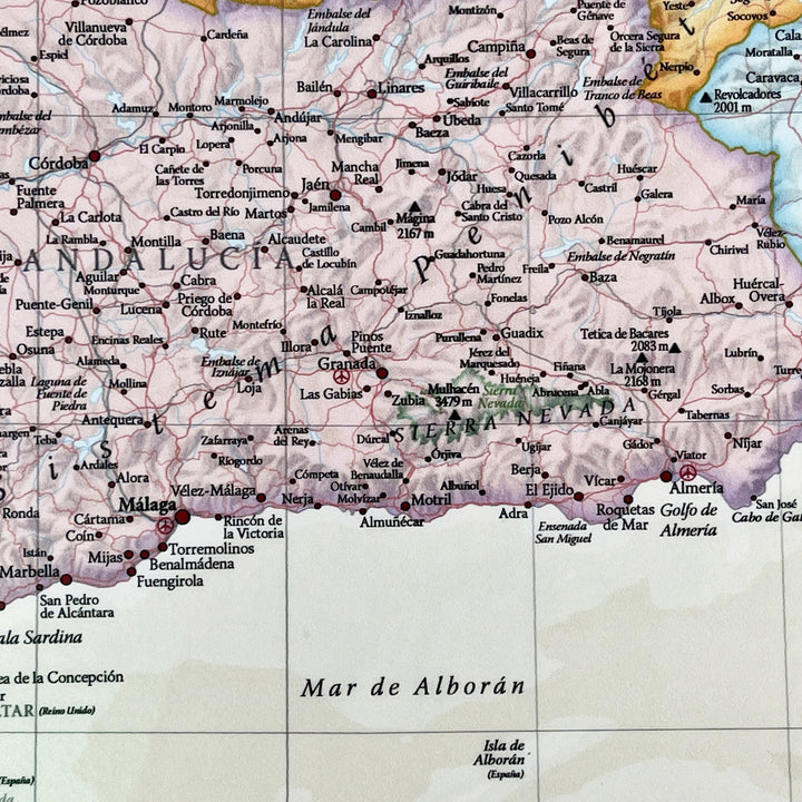 Carte murale - Espagne & Portugal (en espagnol), style classique - 60 x 42 cm | Maps International carte murale petit tube Maps International 