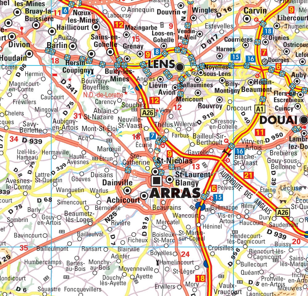 Carte murale – France routière, Quart Nord-Est (100 x 100 cm) | Blay Foldex carte murale hors dimensions Blay Foldex 