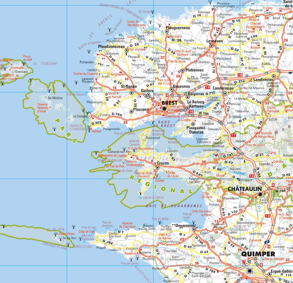Carte murale – France routière, Quart Nord-Ouest (100 x 100 cm) | Blay Foldex carte murale hors dimensions Blay Foldex 