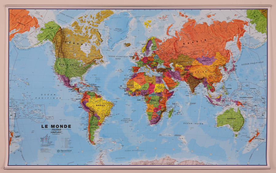 Wall Map of the giant world to paste (in English) - 232 x 158 cm