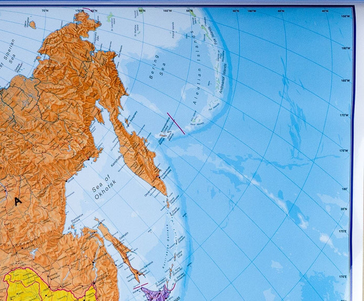 Carte murale – Asie politique (en anglais) – 100 x 120 cm | Maps International - La Compagnie des Cartes