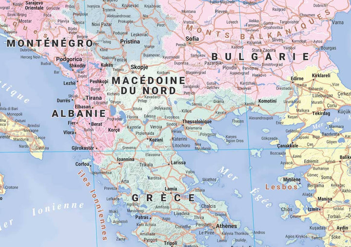 Carte murale plastifiée - Europe routière (120 x 100) | Blay Foldex carte murale hors dimensions Blay Foldex 