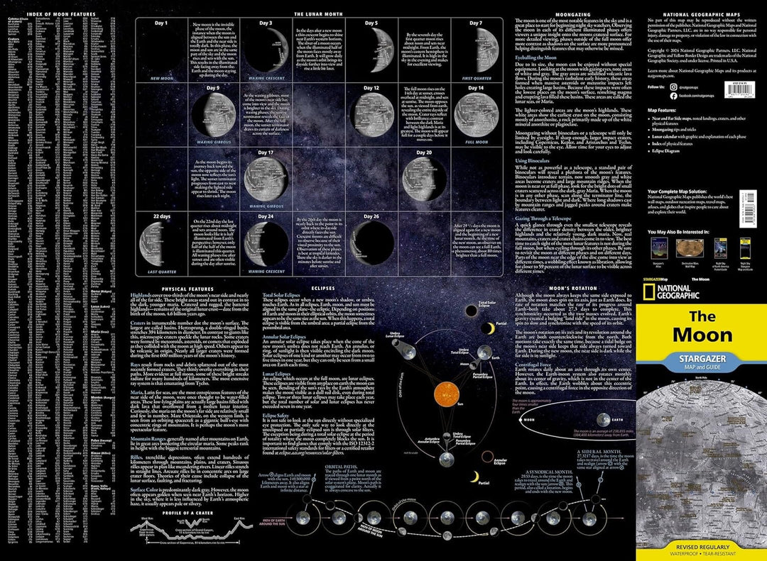 Carte pliée - La lune | National Geographic carte pliée National Geographic 