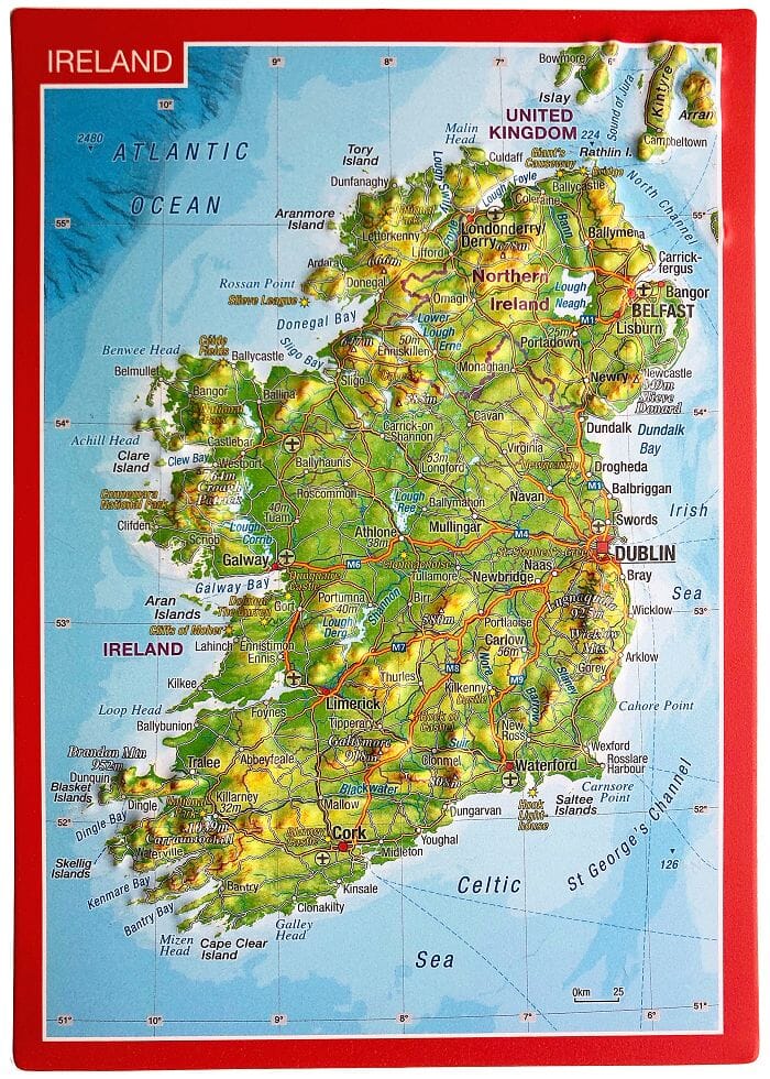 Carte postale en relief - Irlande | Georelief carte pliée Georelief 