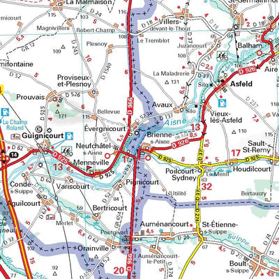 Carte régionale n° 515 - Grand Est : Champagne-Ardenne 2024 | Michelin carte pliée Michelin 