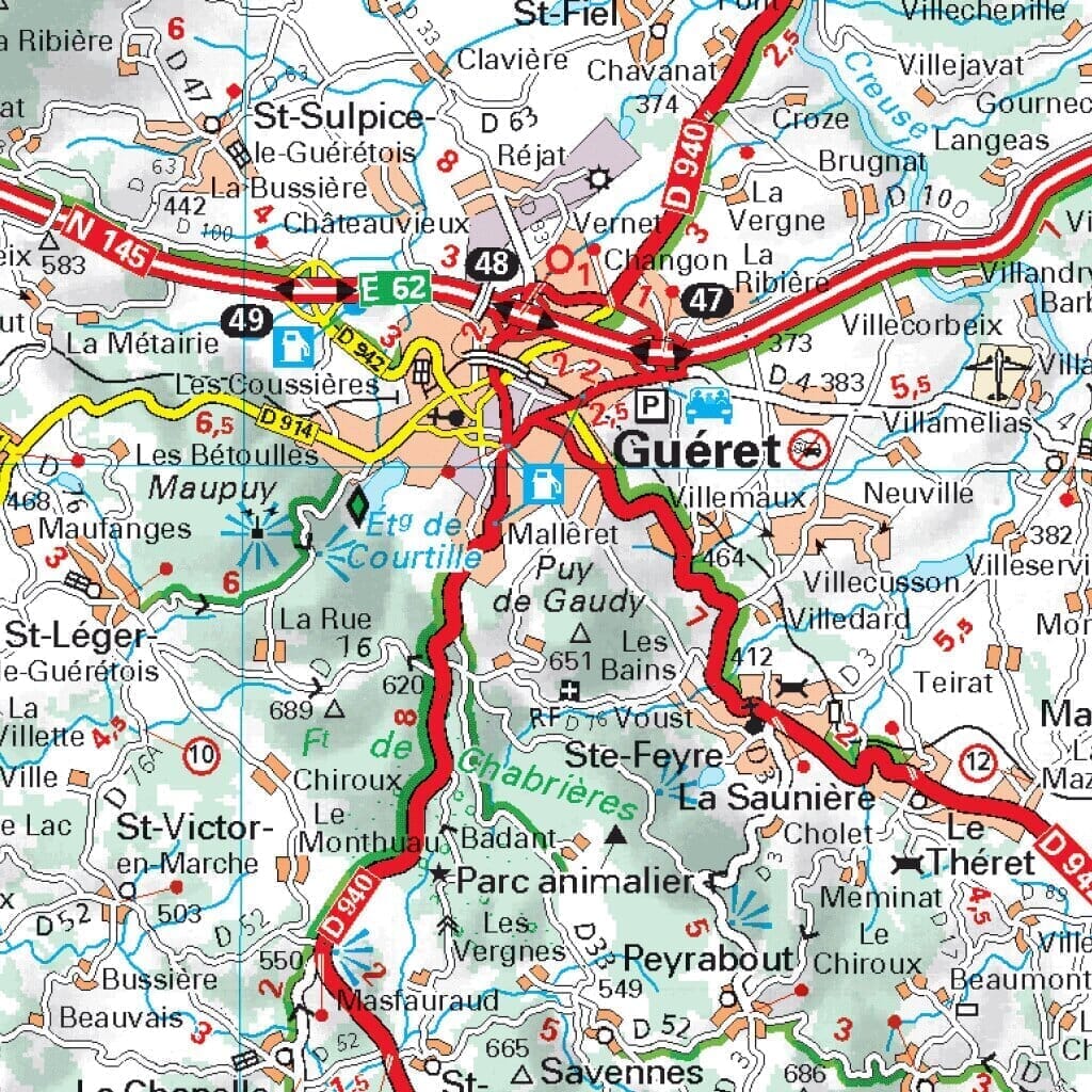 Carte régionale n° 521 - Nouvelle-Aquitaine Nord : Poitou-Charentes, Limousin 2022 | Michelin carte pliée Michelin 