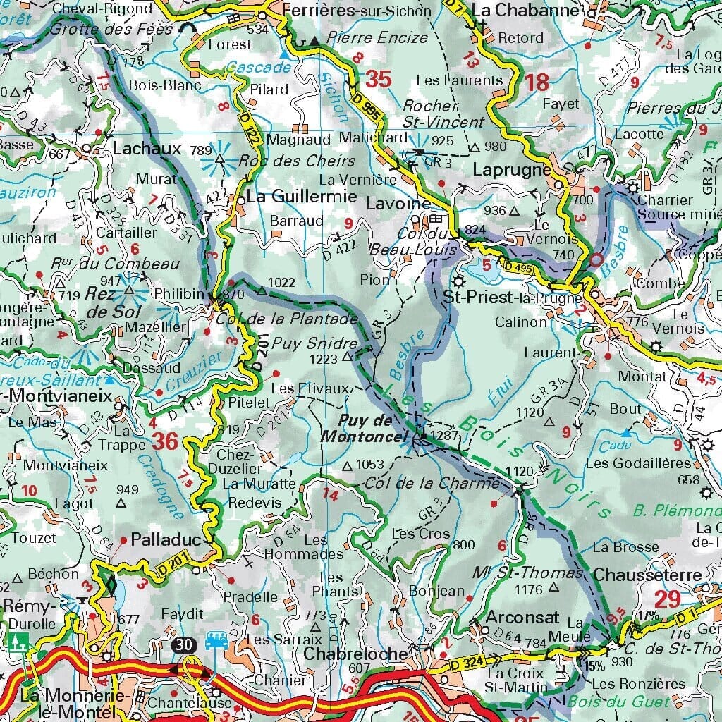 Carte régionale n° 522 - Auvergne-Rhône-Alpes : Auvergne 2022 | Michelin carte pliée Michelin 