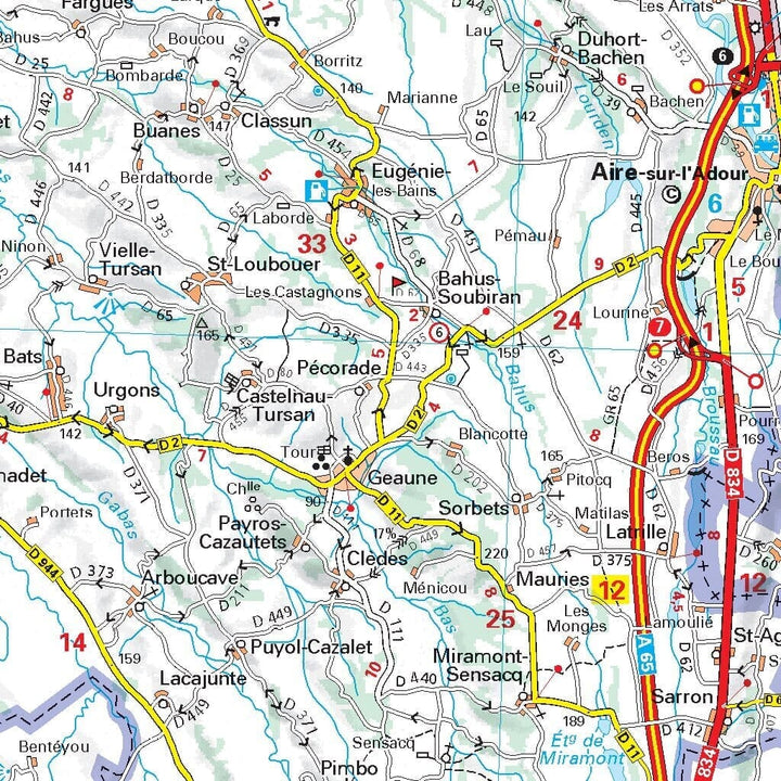 Carte régionale n° 524 - Nouvelle-Aquitaine Sud : Aquitaine 2022 | Michelin carte pliée Michelin 