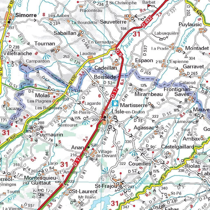 Carte régionale n° 525 - Occitanie Ouest : Midi-Pyrénées 2022 | Michelin carte pliée Michelin 