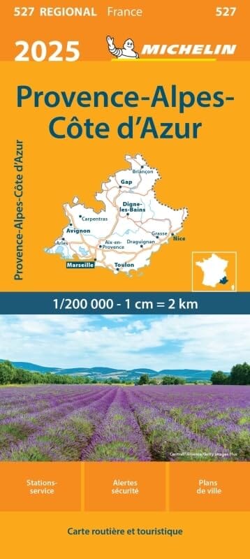 Carte régionale n° 527 - Provence-Alpes-Côte d'Azur 2025 | Michelin carte pliée Michelin 