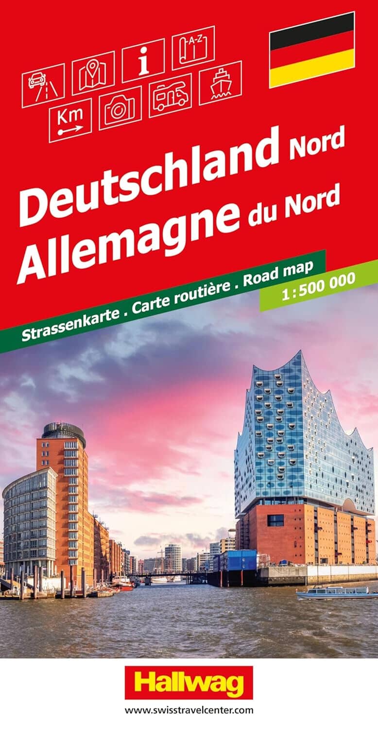 Carte routière - Allemagne du Nord | Hallwag carte de voyage Hallwag 