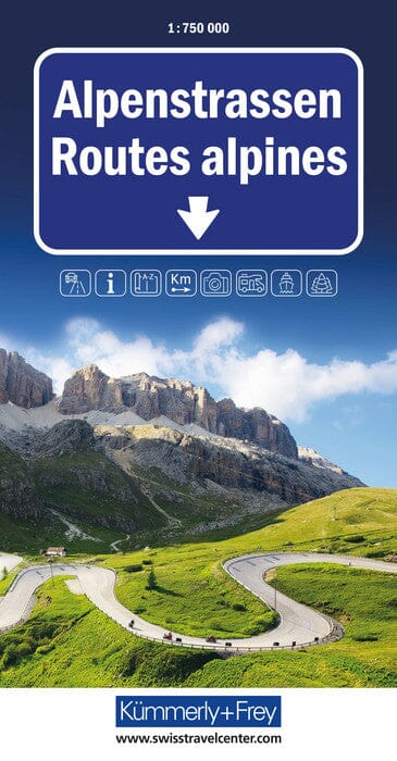 Carte routière - Alpes - Routes alpines | Kümmerly & Frey carte pliée Kümmerly & Frey 